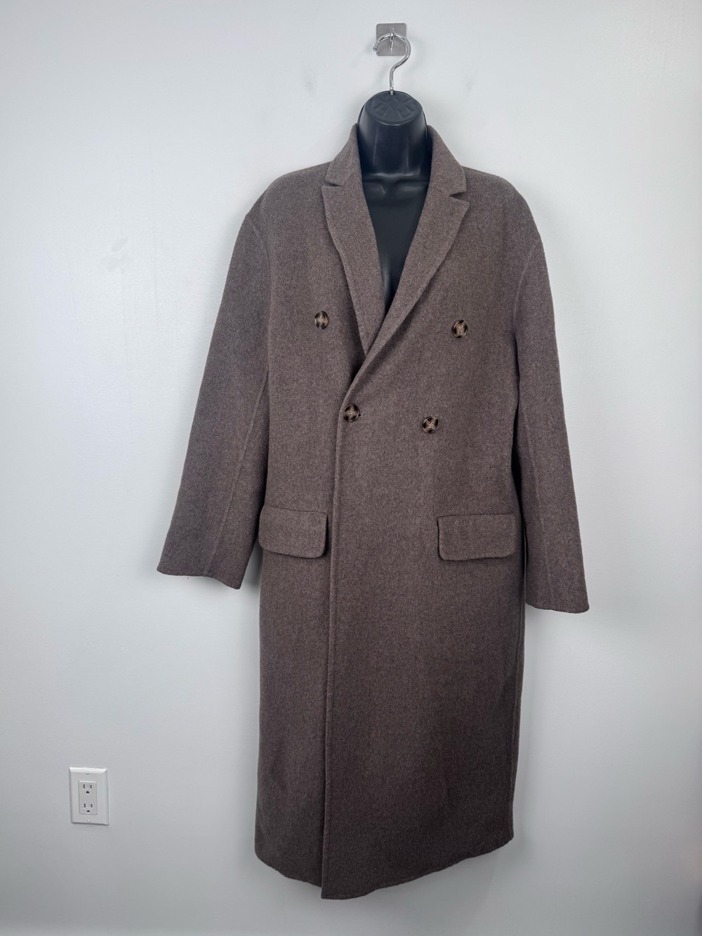 Reformation Women Leighton Brown Wool Blend Coat Size Small